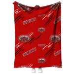 jacksonville state gamecocks sketch lines red quilt blanket best selling