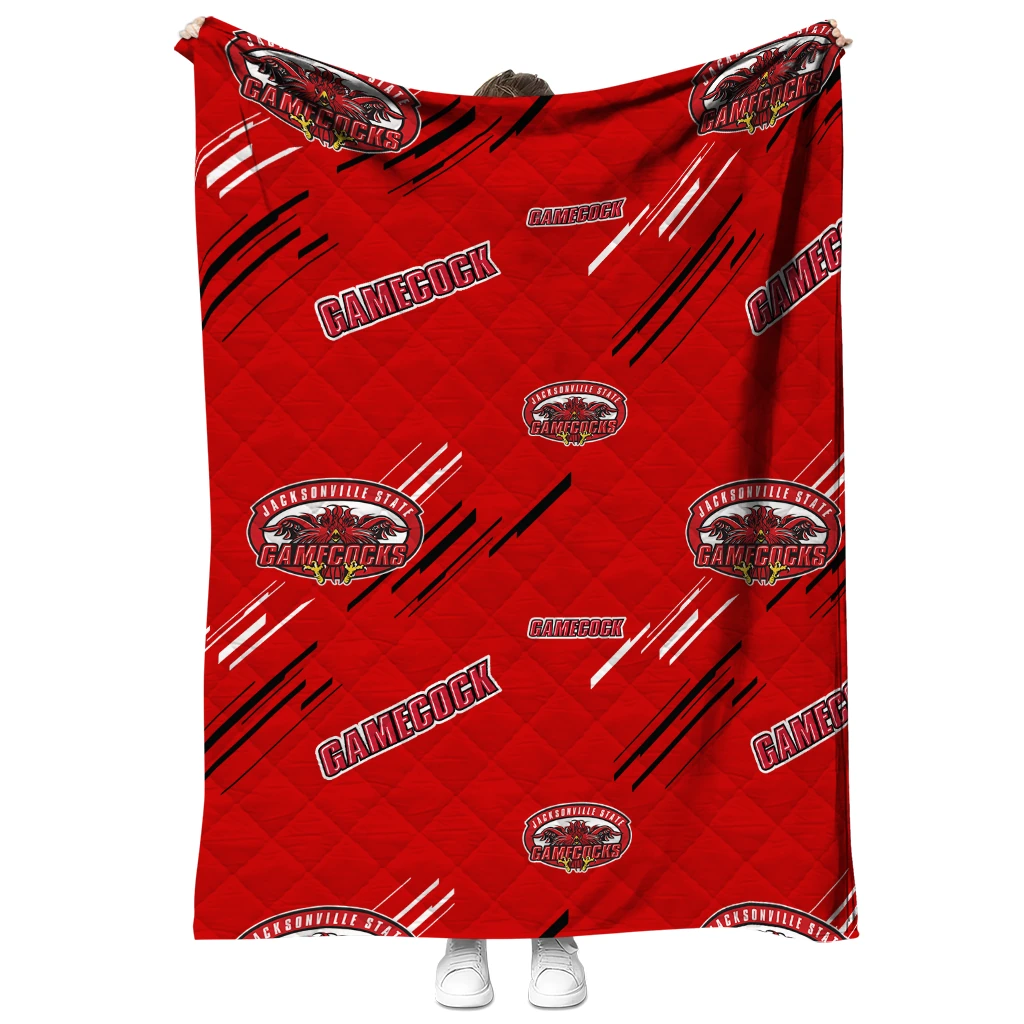 jacksonville state gamecocks sketch lines red quilt blanket fashion forward jacksonville state gamecocks sketch lines red quilt blanket fashion forward