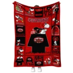jacksonville state gamecocks snoopy love red quilt blanket best selling