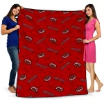 jacksonville state gamecocks solid classic red quilt blanket best selling