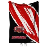 jacksonville state gamecocks stroke art red white quilt blanket best selling