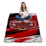 jacksonville state gamecocks wild lines red white quilt blanket best selling