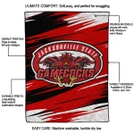 jacksonville state gamecocks wild lines red white quilt blanket best selling