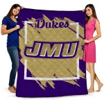 james madison dukes block border purple quilt blanket best selling