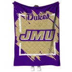 james madison dukes block border purple quilt blanket best selling