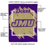 james madison dukes block border purple quilt blanket best selling