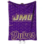james madison dukes brick grid purple quilt blanket best selling