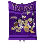 james madison dukes disney football purple quilt blanket best selling