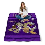 james madison dukes disney football purple quilt blanket best selling