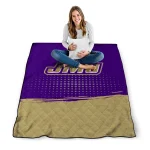 james madison dukes dot illusion purple quilt blanket best selling