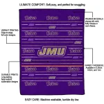james madison dukes handdrawn stripes purple quilt blanket best selling