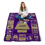 james madison dukes snoopy love purple quilt blanket best selling