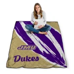 james madison dukes stroke art purple white quilt blanket best selling