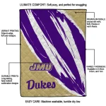 james madison dukes stroke art purple white quilt blanket best selling