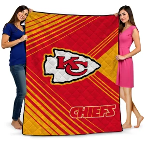kansas city chiefs arrow layers red quilt blanket best selling