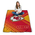 kansas city chiefs arrow layers red quilt blanket best selling
