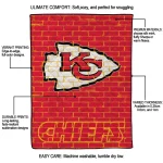 kansas city chiefs brick grid red quilt blanket best selling