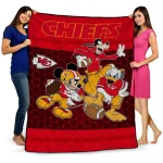 Kansas City Chiefs Disney Football Red Quilt Blanket 1 kansas city chiefs disney football red quilt blanket best selling