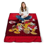 kansas city chiefs disney football red quilt blanket best selling