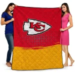 Kansas City Chiefs Dot Illusion Red Quilt Blanket 1 kansas city chiefs dot illusion red quilt blanket best selling