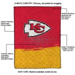 kansas city chiefs dot illusion red quilt blanket best selling
