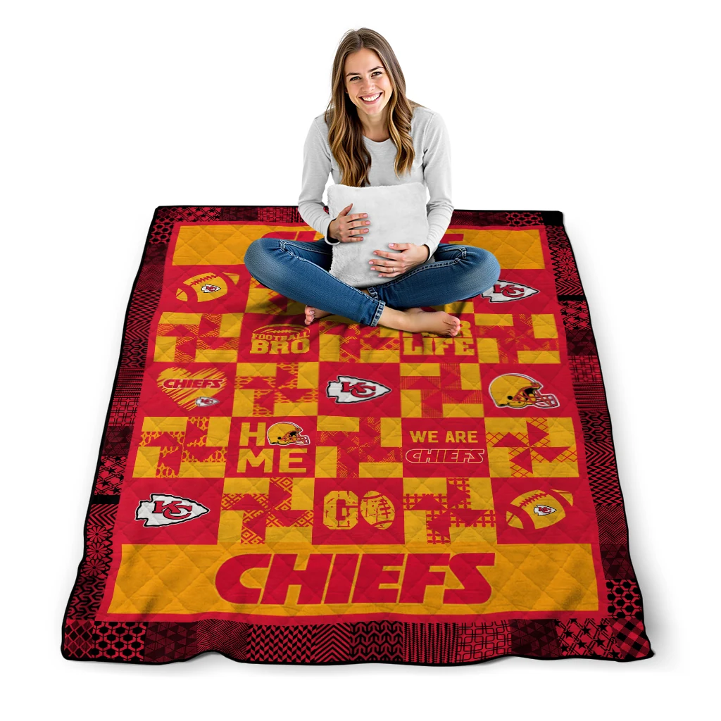 kansas city chiefs helmet heart red quilt blanket high quality kansas city chiefs helmet heart red quilt blanket high quality