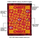 kansas city chiefs helmet heart red quilt blanket best selling