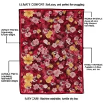kansas city chiefs hibiscus foliage red quilt blanket best selling