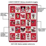 kansas city chiefs mickey pattern red white quilt blanket best selling