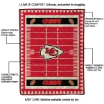 kansas city chiefs mickey player red quilt blanket best selling