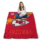 kansas city chiefs shield badge red quilt blanket best selling
