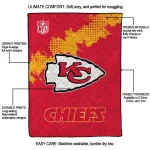 kansas city chiefs shield badge red quilt blanket best selling
