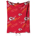 kansas city chiefs sketch lines red quilt blanket best selling