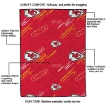 kansas city chiefs sketch lines red quilt blanket best selling