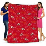 kansas city chiefs solid classic red quilt blanket best selling