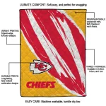 kansas city chiefs stroke art red white quilt blanket best selling