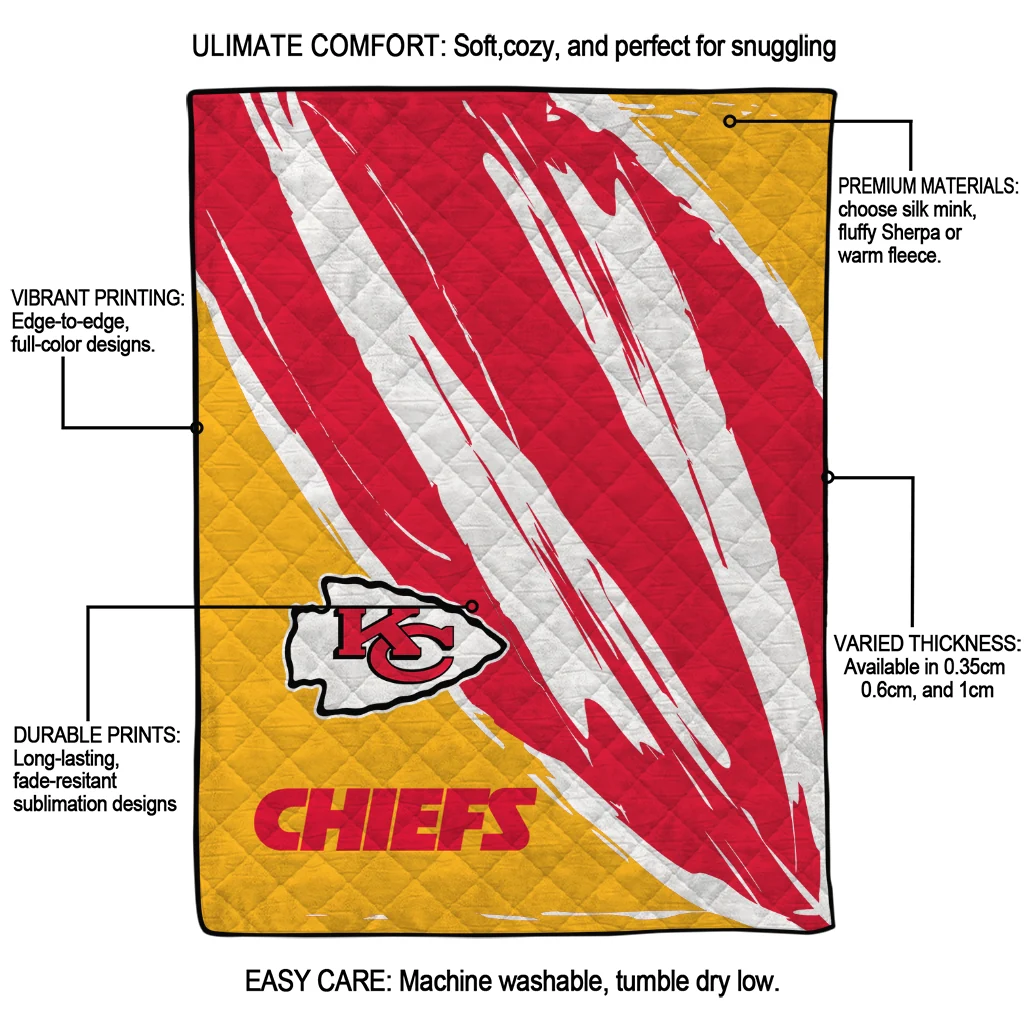kansas city chiefs stroke art red white quilt blanket latest model kansas city chiefs stroke art red white quilt blanket latest model
