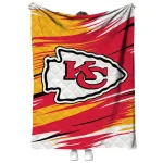kansas city chiefs wild lines red white quilt blanket best selling