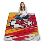 kansas city chiefs wild lines red white quilt blanket best selling