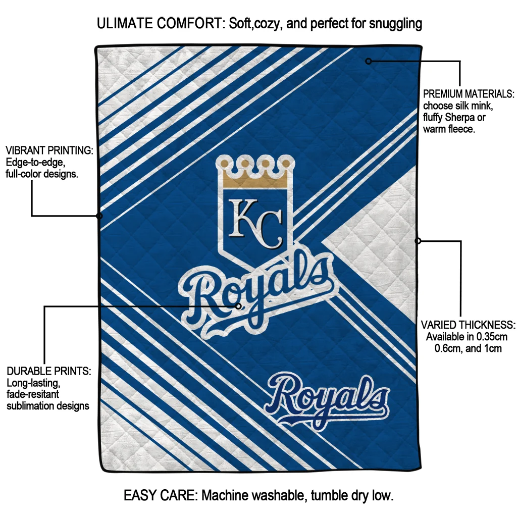 kansas city royals arrow layers royal blue quilt blanket latest model kansas city royals arrow layers royal blue quilt blanket latest model