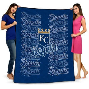 kansas city royals bold red royal blue quilt blanket best selling