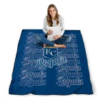 kansas city royals bold red royal blue quilt blanket best selling