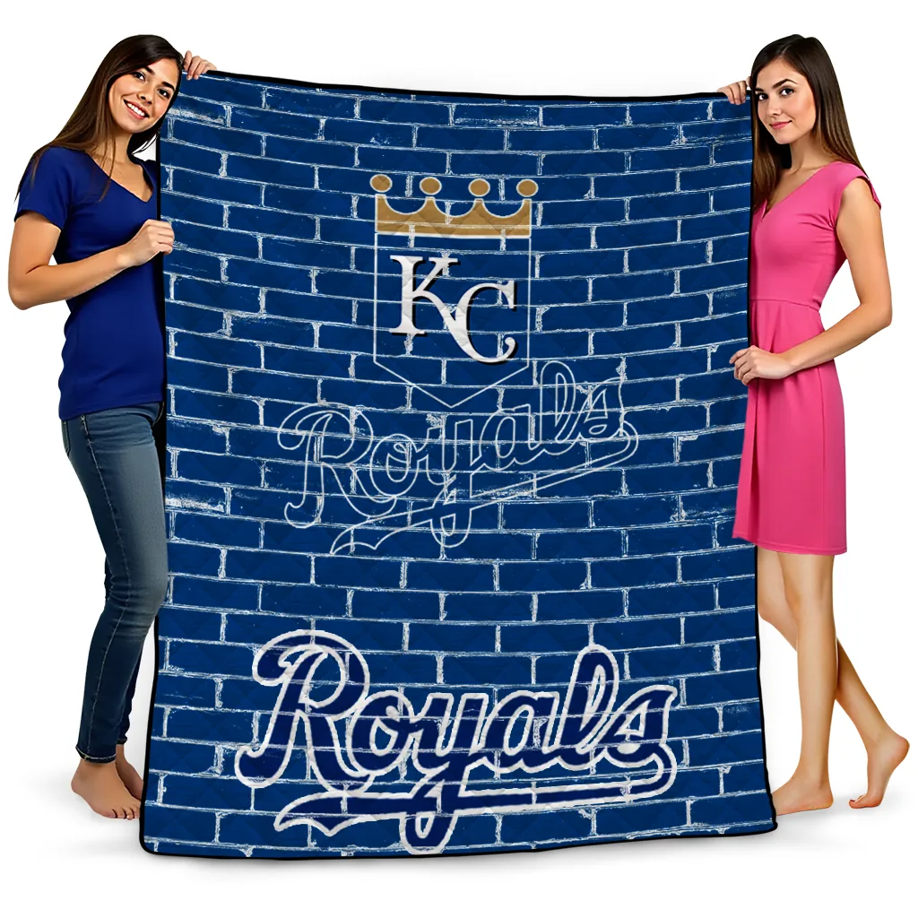 kansas city royals brick grid royal blue quilt blanket best selling kansas city royals brick grid royal blue quilt blanket best selling