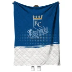 kansas city royals dot illusion royal blue quilt blanket best selling
