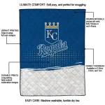 kansas city royals dot illusion royal blue quilt blanket best selling