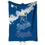 kansas city royals league patch royal blue quilt blanket best selling