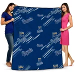 kansas city royals sketch lines royal blue quilt blanket best selling