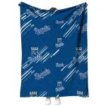 kansas city royals sketch lines royal blue quilt blanket best selling
