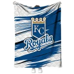 kansas city royals wild lines royal blue white quilt blanket best selling