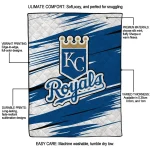 kansas city royals wild lines royal blue white quilt blanket best selling